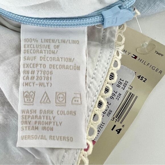 NWT Tommy Hilfiger Linen Paisley Pastel and Beige Skirt - Picture 7 of 7